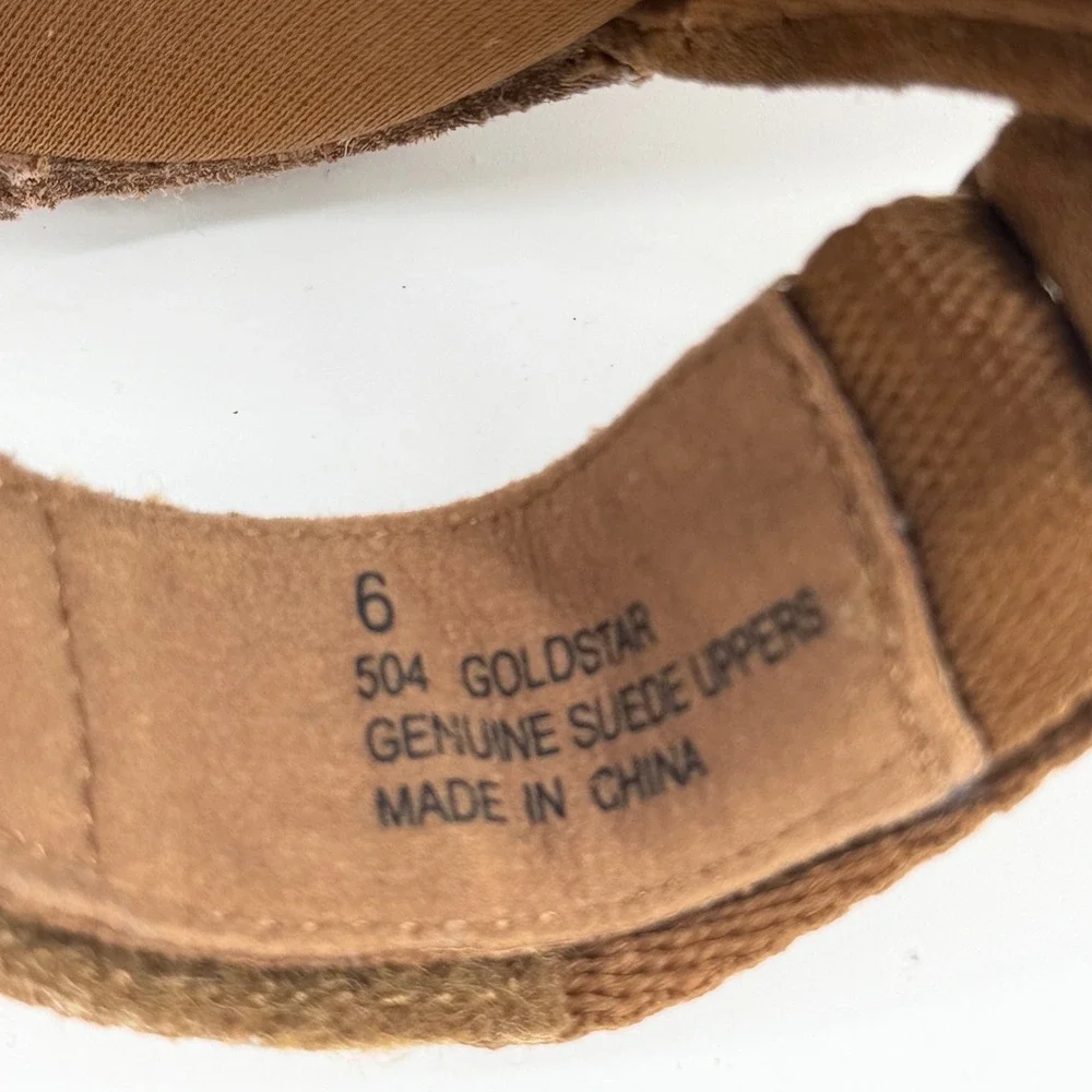 Project Cloud Goldstar 504 Suede Slingback Clog Platform Sandal Tan Womens 6